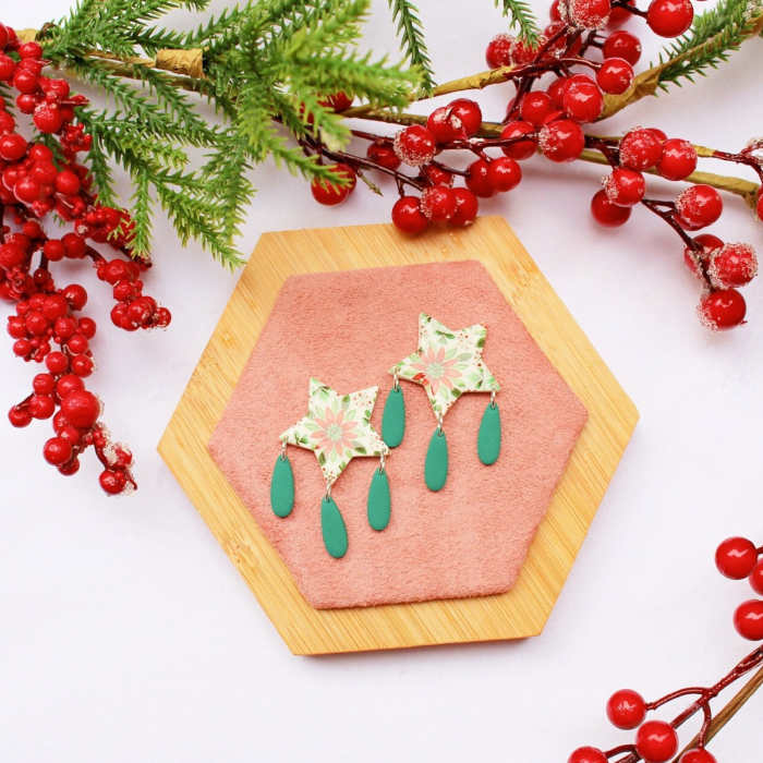 Cercei Christmas Star în formă de tavă cu cookies [2]