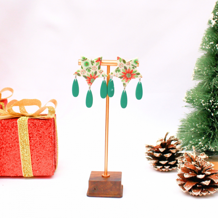 Cercei Christmas Star în formă de tavă cu cookies [4]