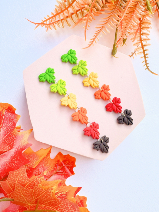 Cercei Ciclul Vieții multicolori cu design natural [4]