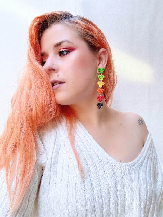 Cercei Ciclul Vieții multicolori cu design natural [6]
