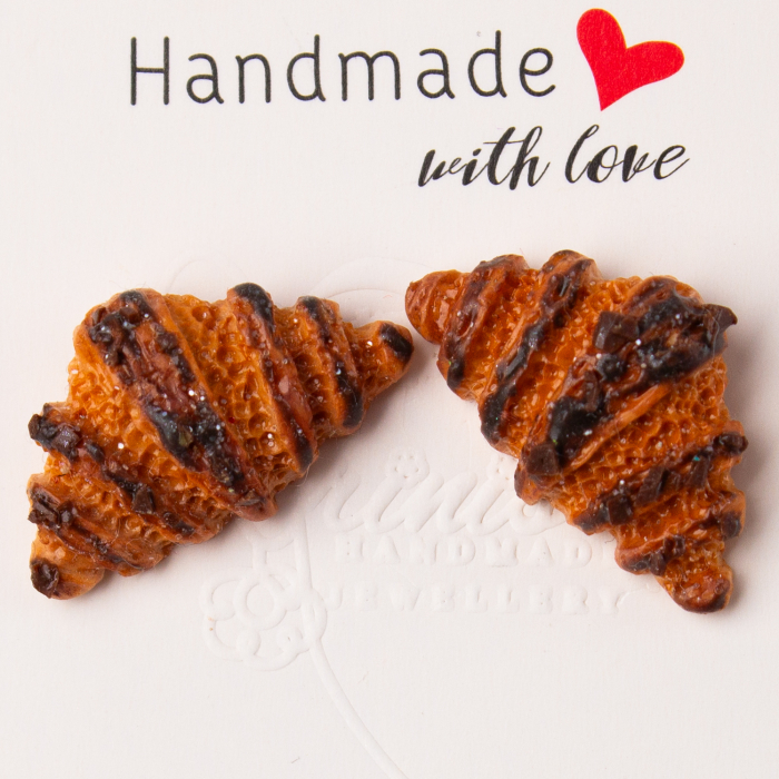 Cercei croissant glazurați cu ciocolată [2]