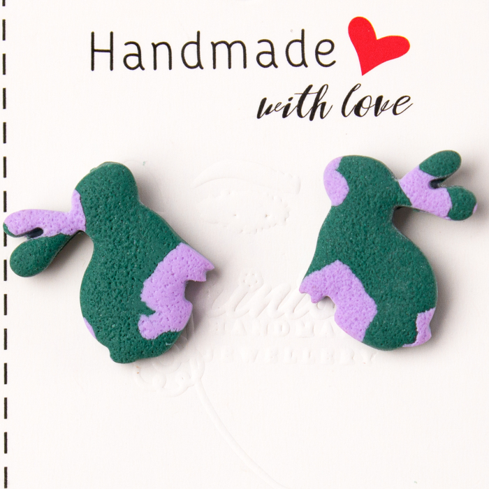 Cercei Colorful Bunny cu iepurași multicolori [2]