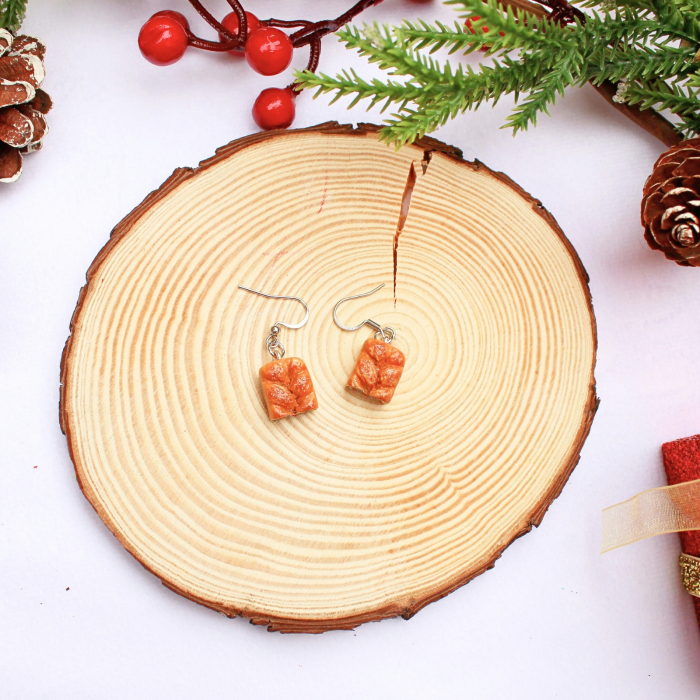 Cercei Cozonac cu detalii festive [2]
