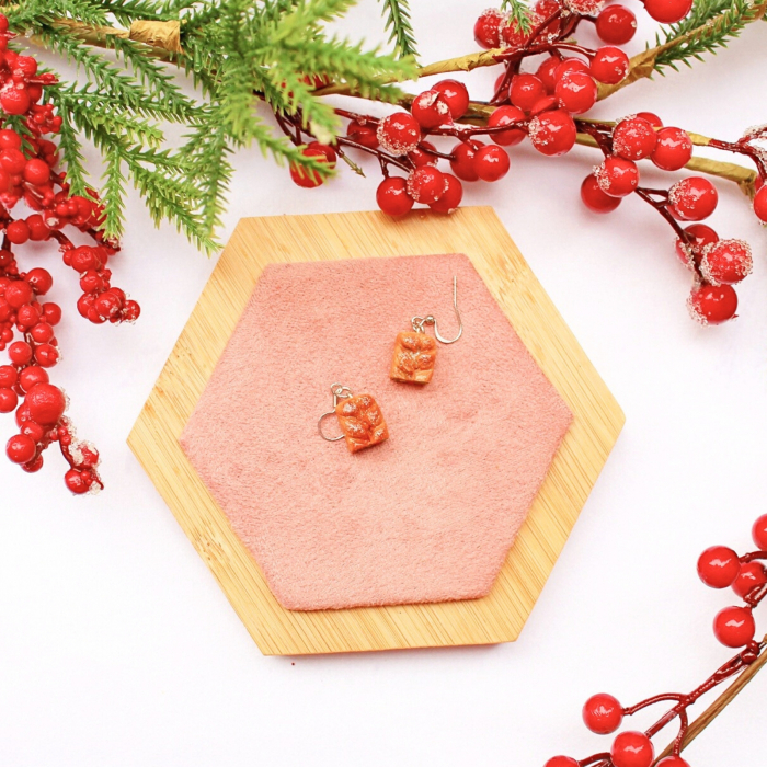 Cercei Cozonac cu detalii festive [3]