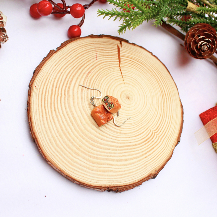 Cercei Cozonac cu detalii festive [4]