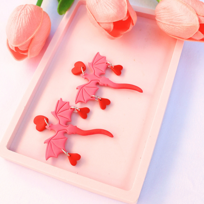 Cercei Dragon of Love cu design fairy [2]