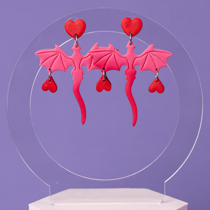 Cercei Dragon of Love cu design fairy [2]