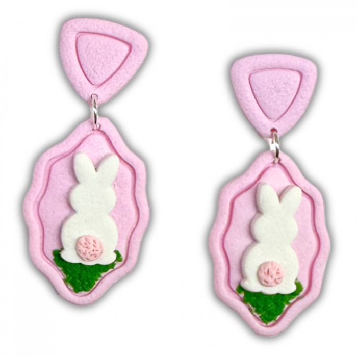 Cercei roz Easter Bunny tematic [4]