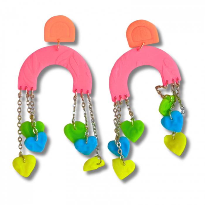 Cercei Electric Hearts multicolori [8]