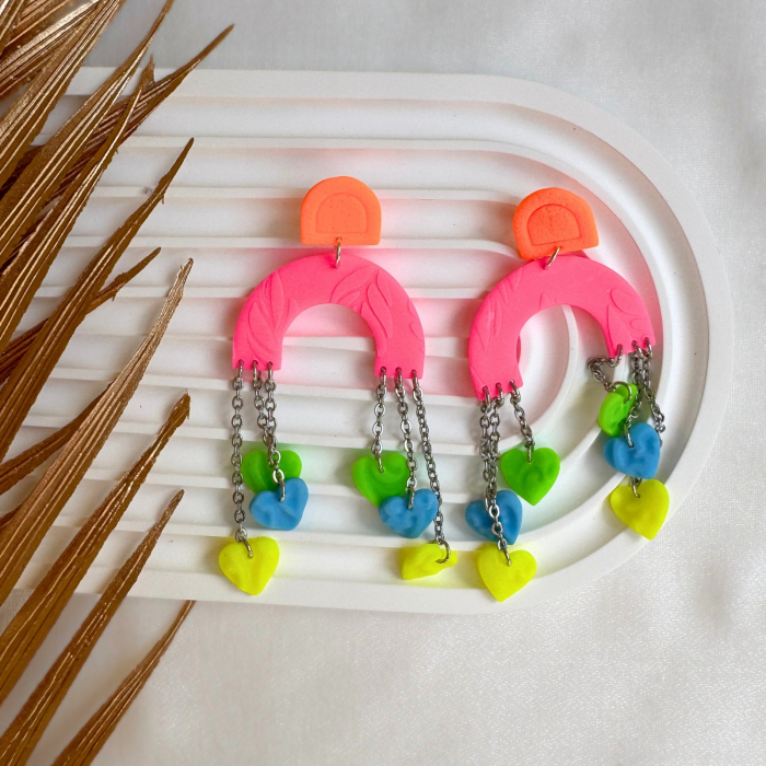 Cercei Electric Hearts multicolori [6]