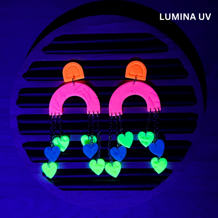 Cercei Electric Hearts multicolori [4]