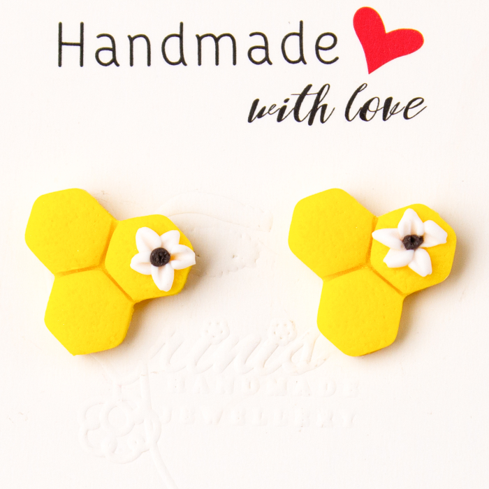 Cercei Faguri cu Textura Galbena [2]