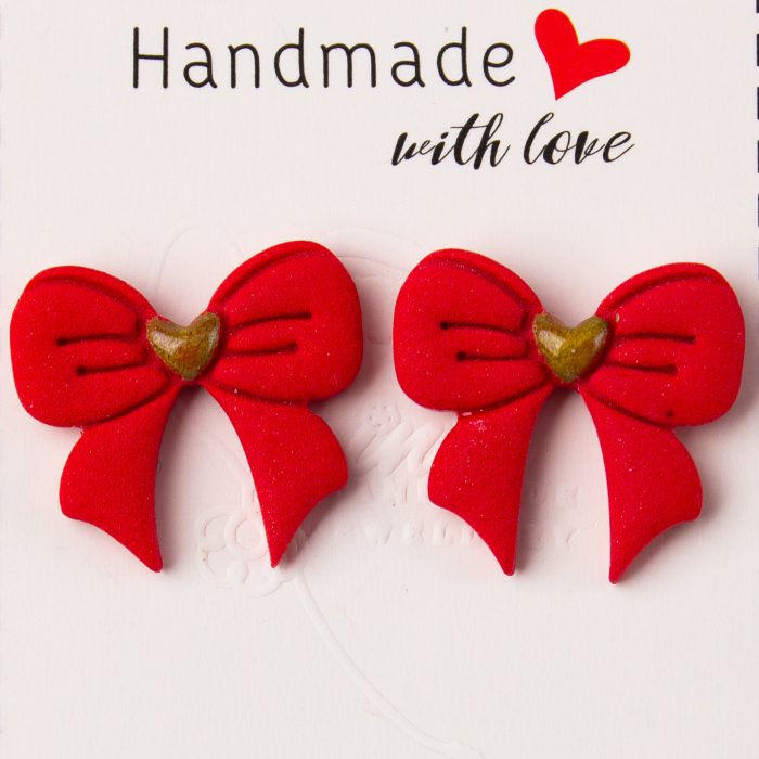 Cercei Roșii cu Fundiță și Inimioară [2]