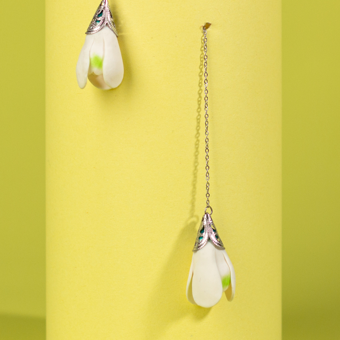 Cercei Galanthus albi, model floral [2]