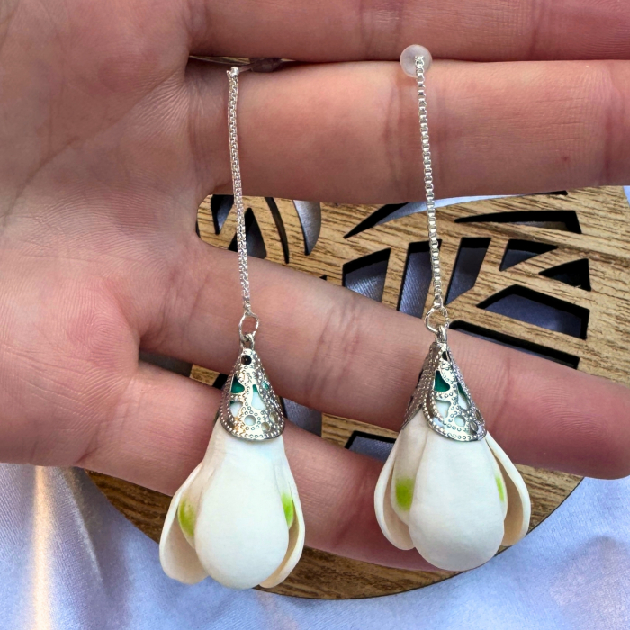 Cercei Galanthus albi, model floral [2]