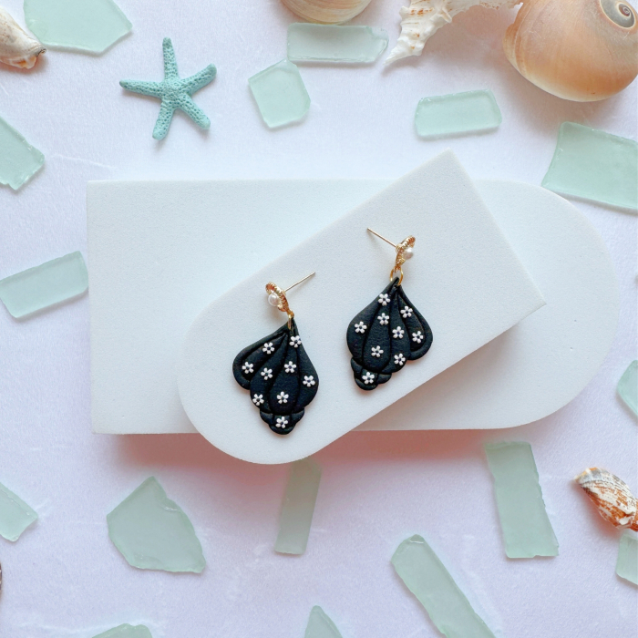 Cercei - Glamour Shells - Negru