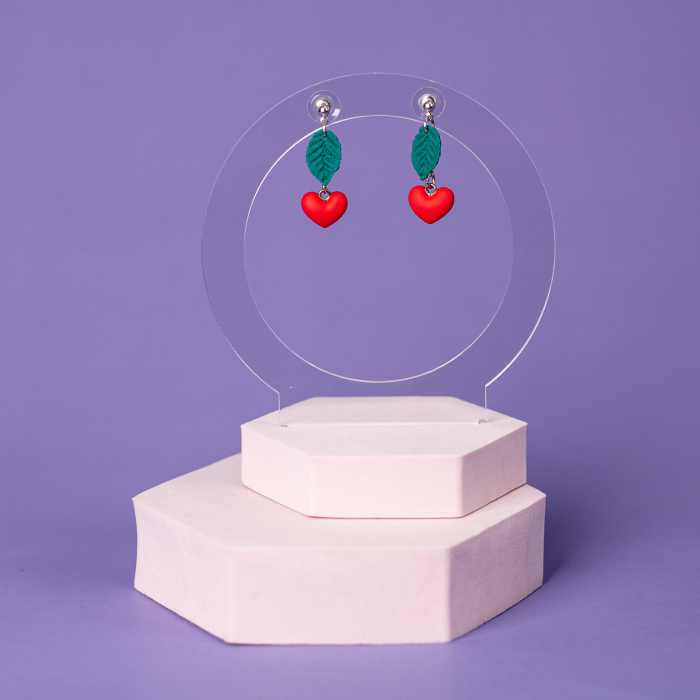 Cercei roșii Heartfelt Cherry model cireș [2]