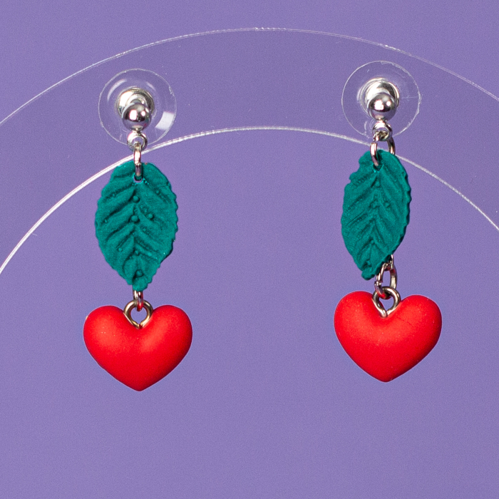 Cercei roșii Heartfelt Cherry model cireș [4]