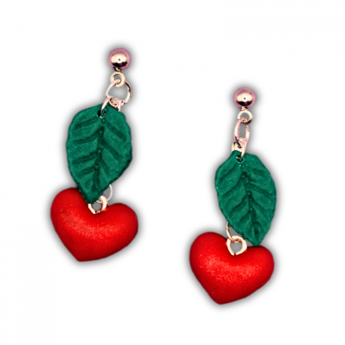 Cercei roșii Heartfelt Cherry model cireș [4]