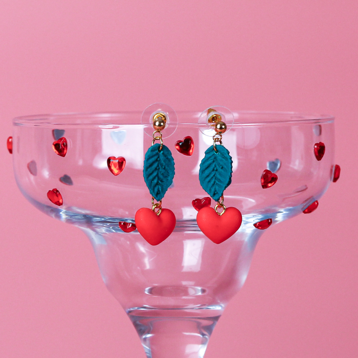 Cercei Heartfelt Cherry aurii [3]