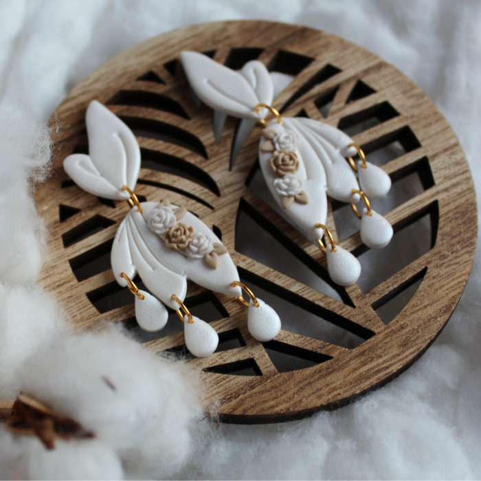 Cercei - Ivory and Petals - Alb [3]