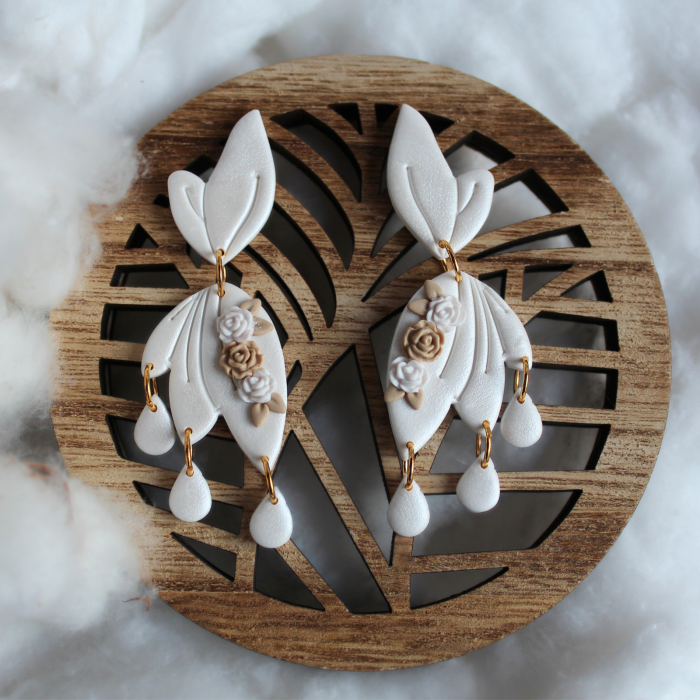 Cercei - Ivory and Petals - Alb