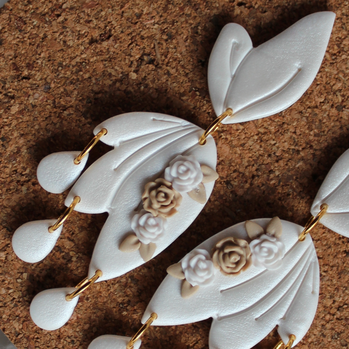 Cercei - Ivory and Petals - Alb [2]