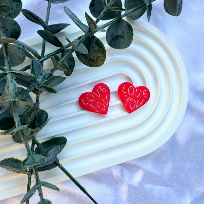 Cercei - Love Heart - Rosu