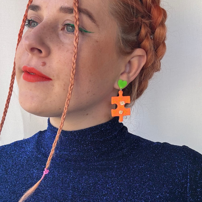 Cercei Neon Dazzle multicolori pentru festival [8]
