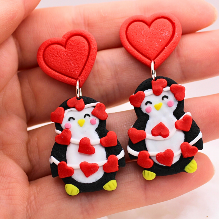 Cercei Pinguin Îndrăgostit multicolori [2]