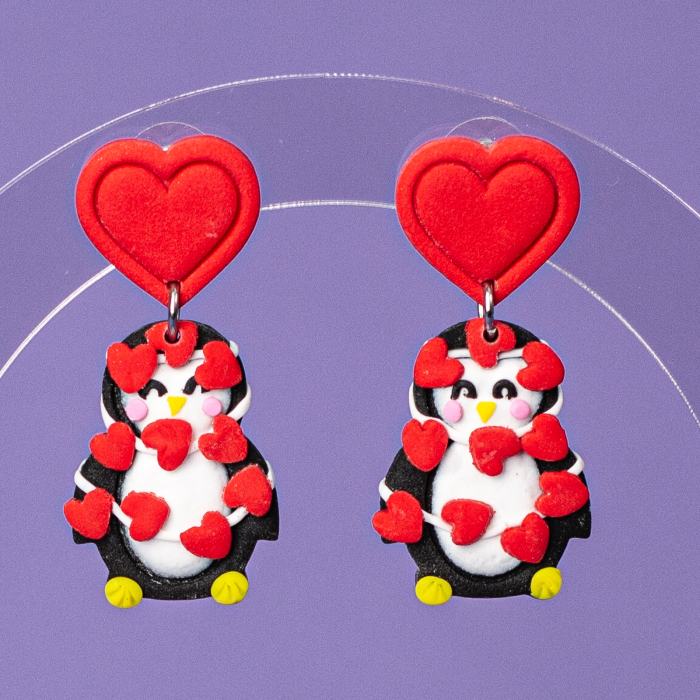 Cercei Pinguin Îndrăgostit multicolori [2]