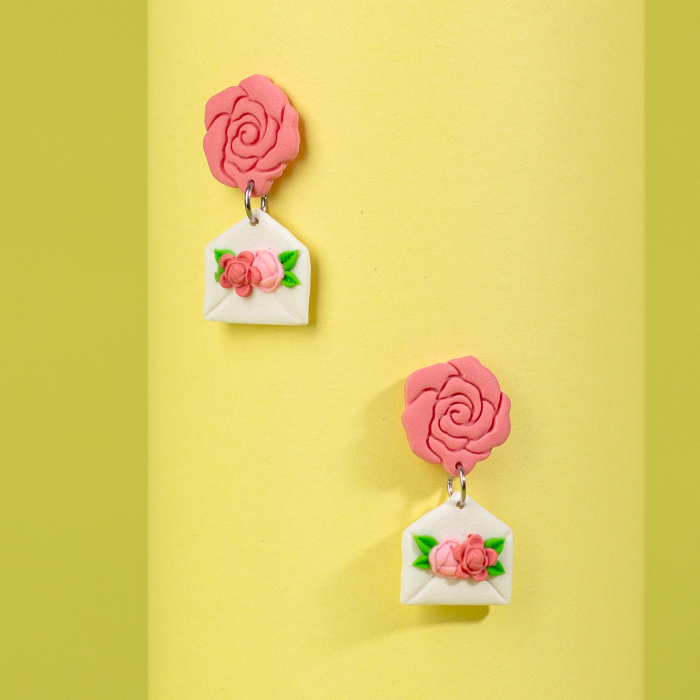Cercei Plic cu Flori Roz delicati [2]