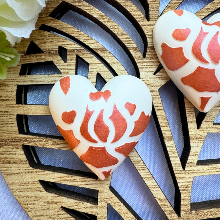 Cercei albi Puffy Heart cu design adorabil [2]