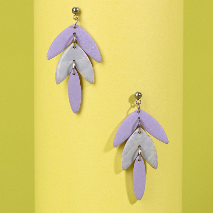 Cercei Purple Dance cu nuanțe vibrante [2]