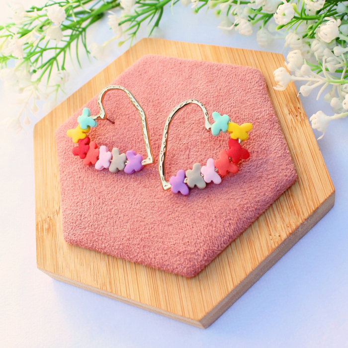 Cercei Rainbow Butterflies multicolori cu fluturași [2]