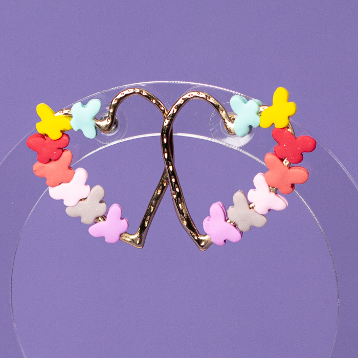 Cercei Rainbow Butterflies multicolori cu fluturași [2]