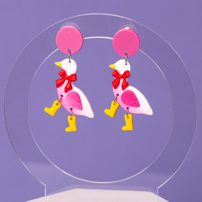 Cercei Rățușca colorați cu cizmulițe galbene [2]