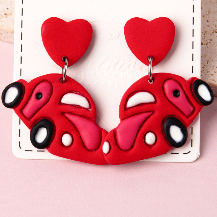 Cercei Red Race în formă de mașinuțe roșii [2]