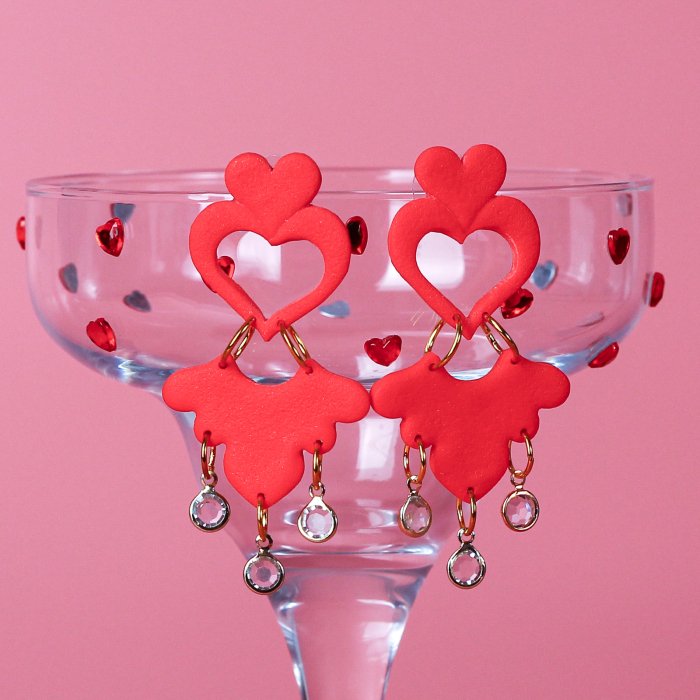 Cercei Romantic Night roșii de seară [2]