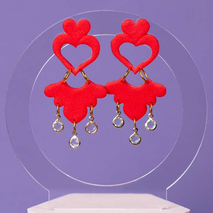 Cercei Romantic Night roșii de seară [4]