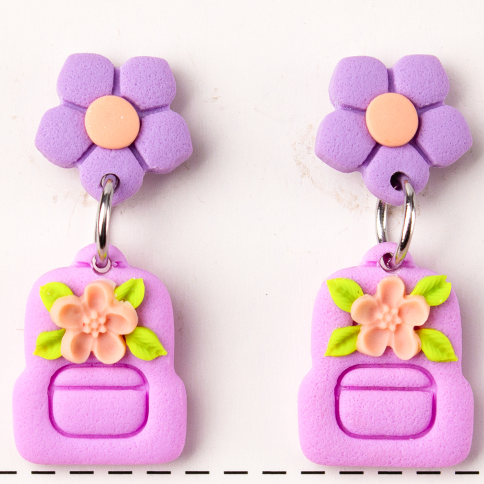 Cercei adorabili School Bag mov [2]