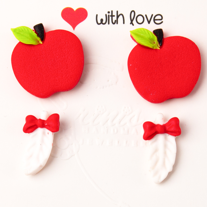 Cercei School Set cu stilou și măr [2]