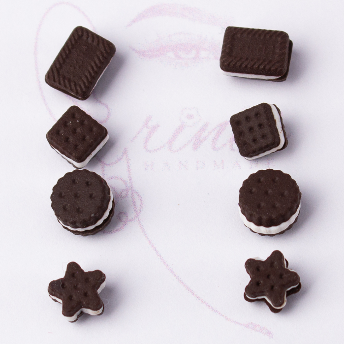 Cercei Biscuiti Negru cu detalii autentice [2]