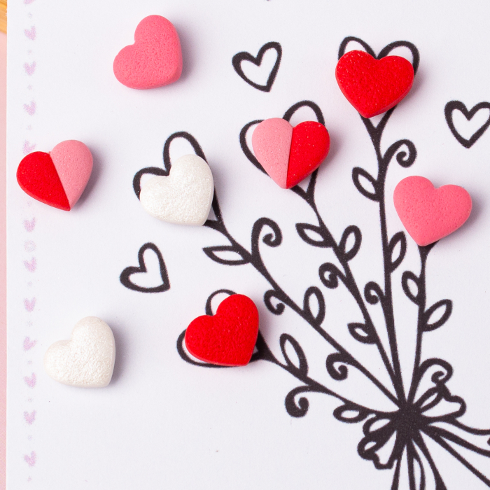 Cercei cu inimi colorate și design vesel [2]