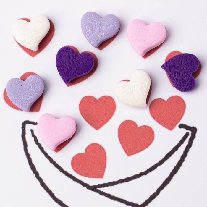 Cercei inimi vesele multicolore pin plastic [2]