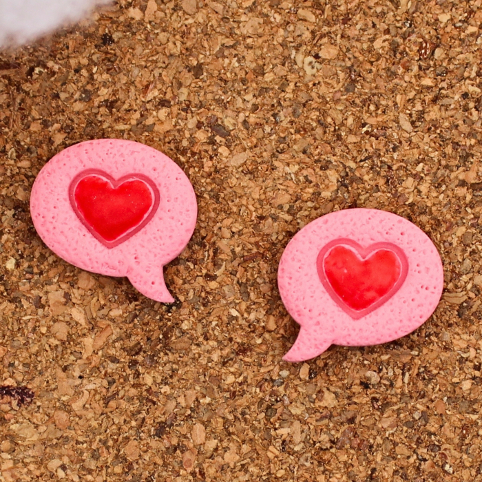 Cercei Set Love Hat cu inimi colorate [4]