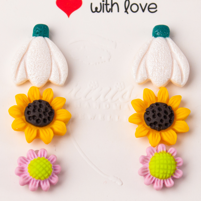 Cercei multicolori cu flori de primăvară [2]