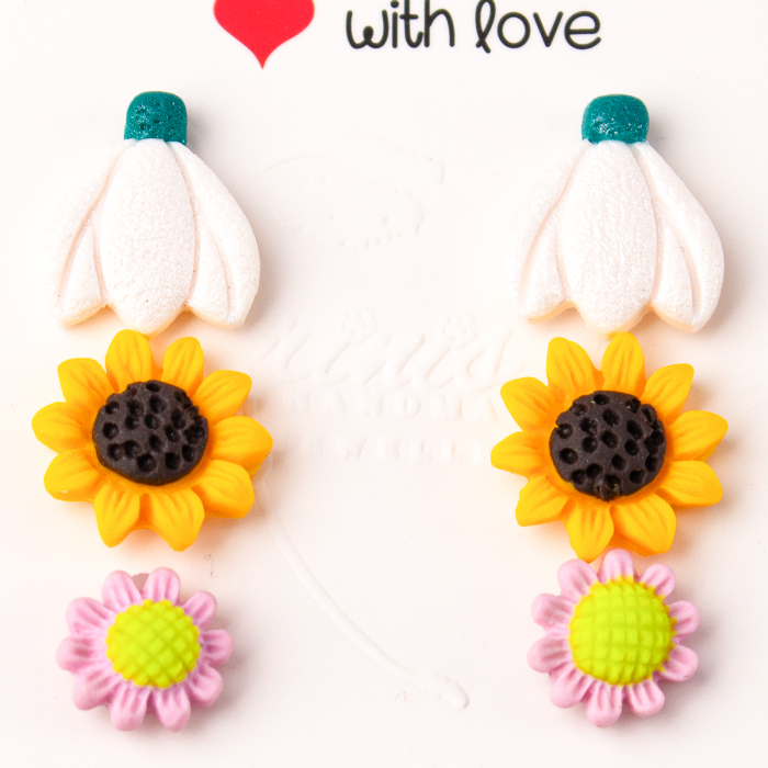 Cercei multicolori cu flori de primăvară [2]