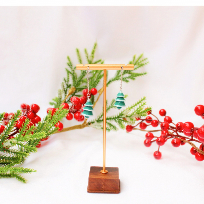 Cercei Snowy Tree cu design iernatic [3]