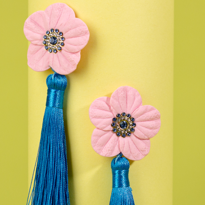 Cercei Sunny Ophelia roz și albastru [2]